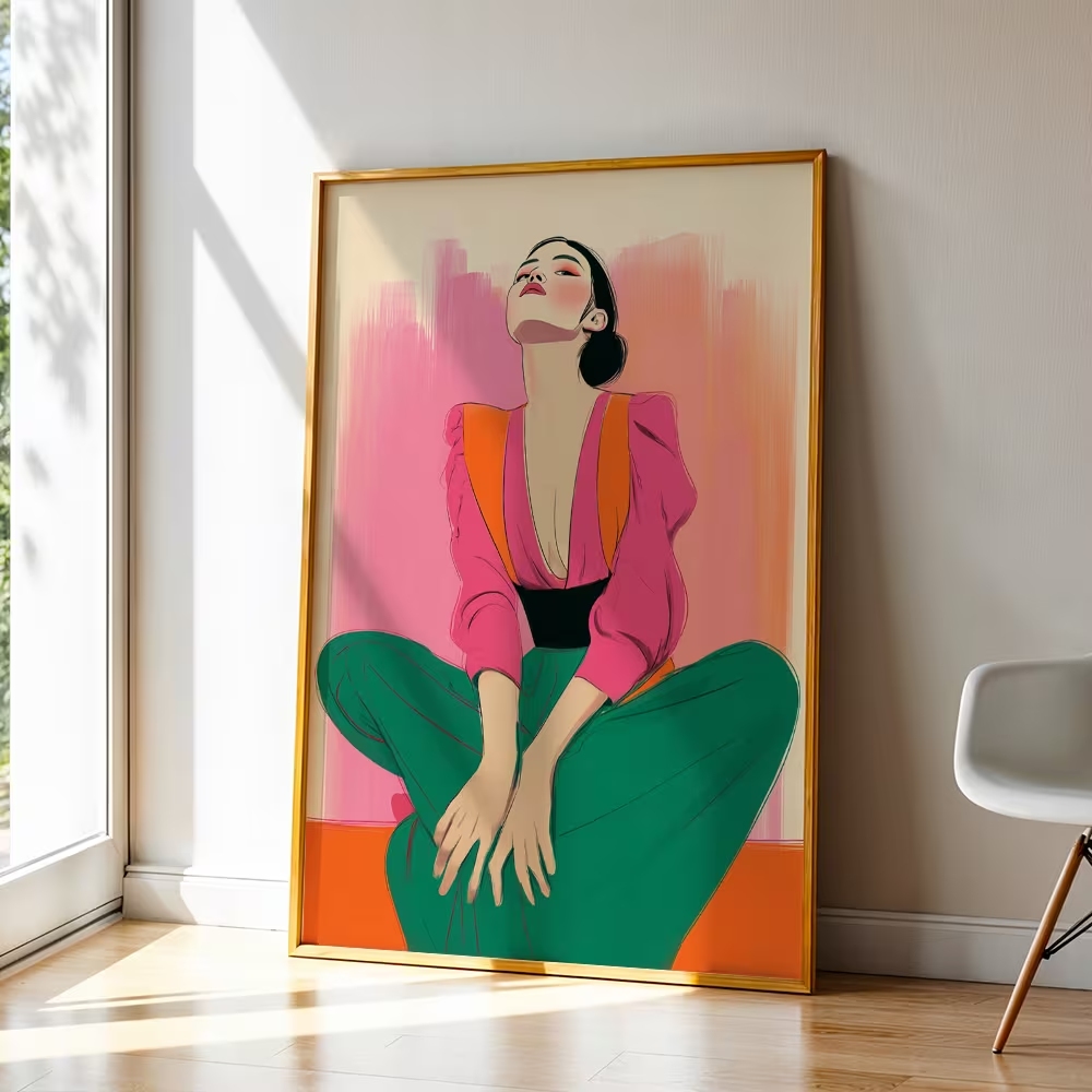 Photography Gallery - Moderne, retro pluralistische feminisme muurkunst print
