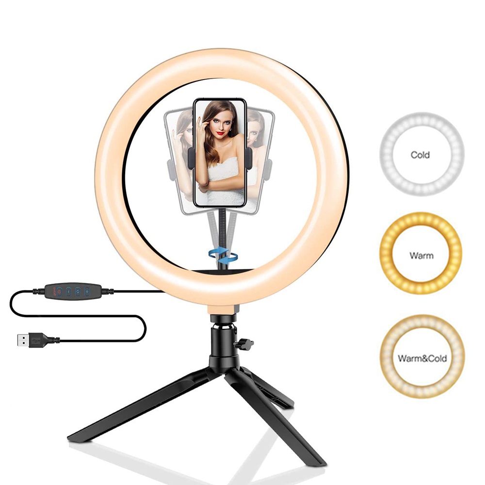 Photography Umbrella Lighting Kit - 26 cm 10 inch Led Ring