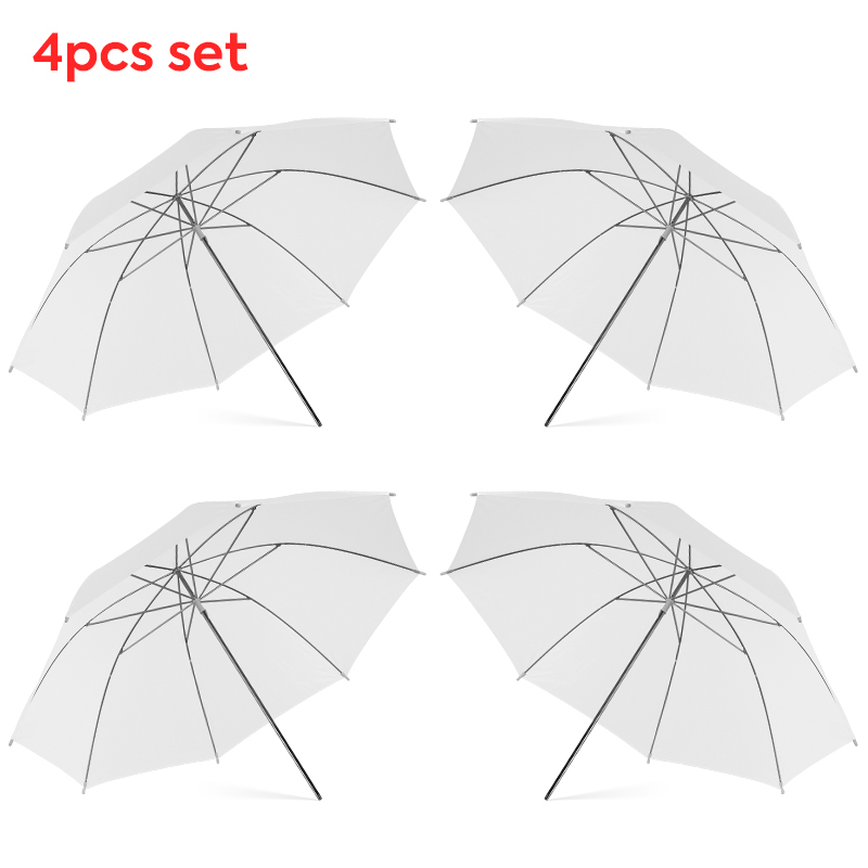 Photography Umbrella Diffuser - 76 * 80cm X4 Transparante Witte