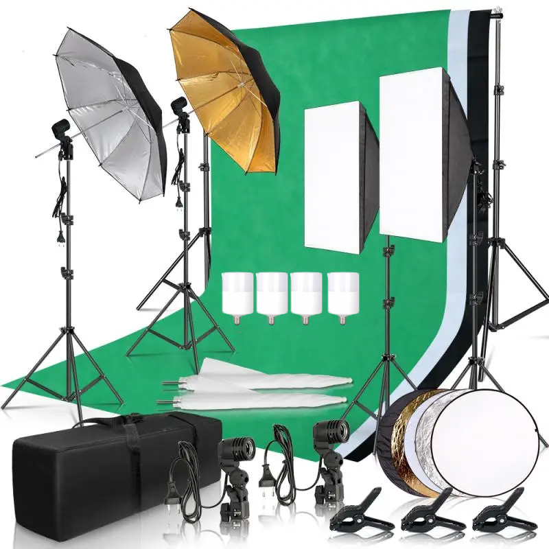 Photography Umbrella Lighting Kit - Fotografie Verlichtingsset Paraplu Foto Achtergrond Photobooth