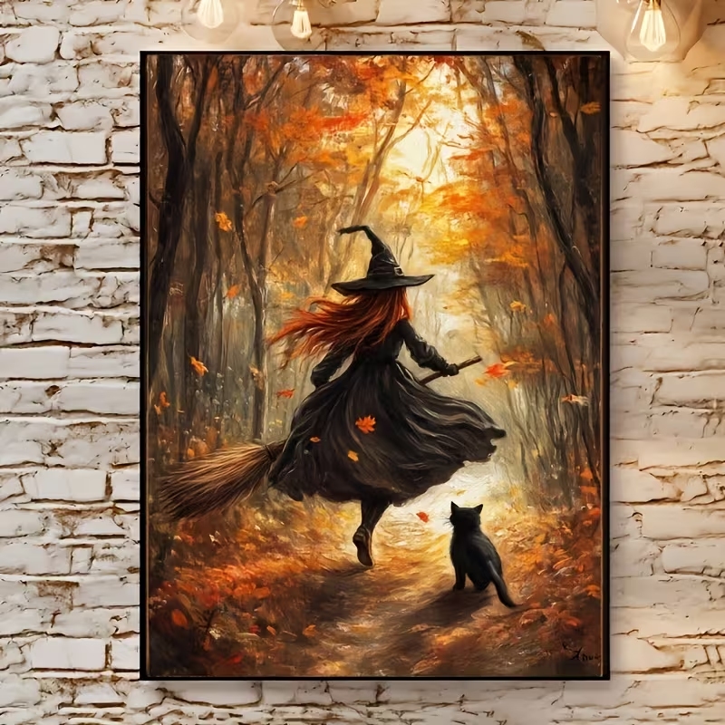 Retro Halloween Herfst Heks Op - Photography Gallery recensie en prijs