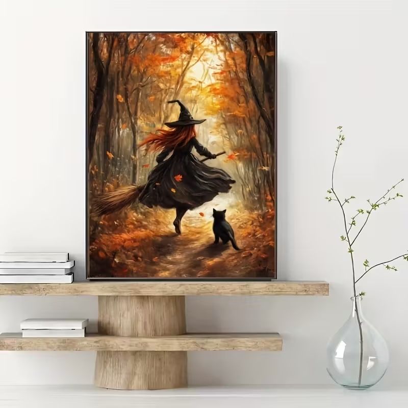 Retro Halloween Herfst Heks Op - Photography Gallery recensie en prijs