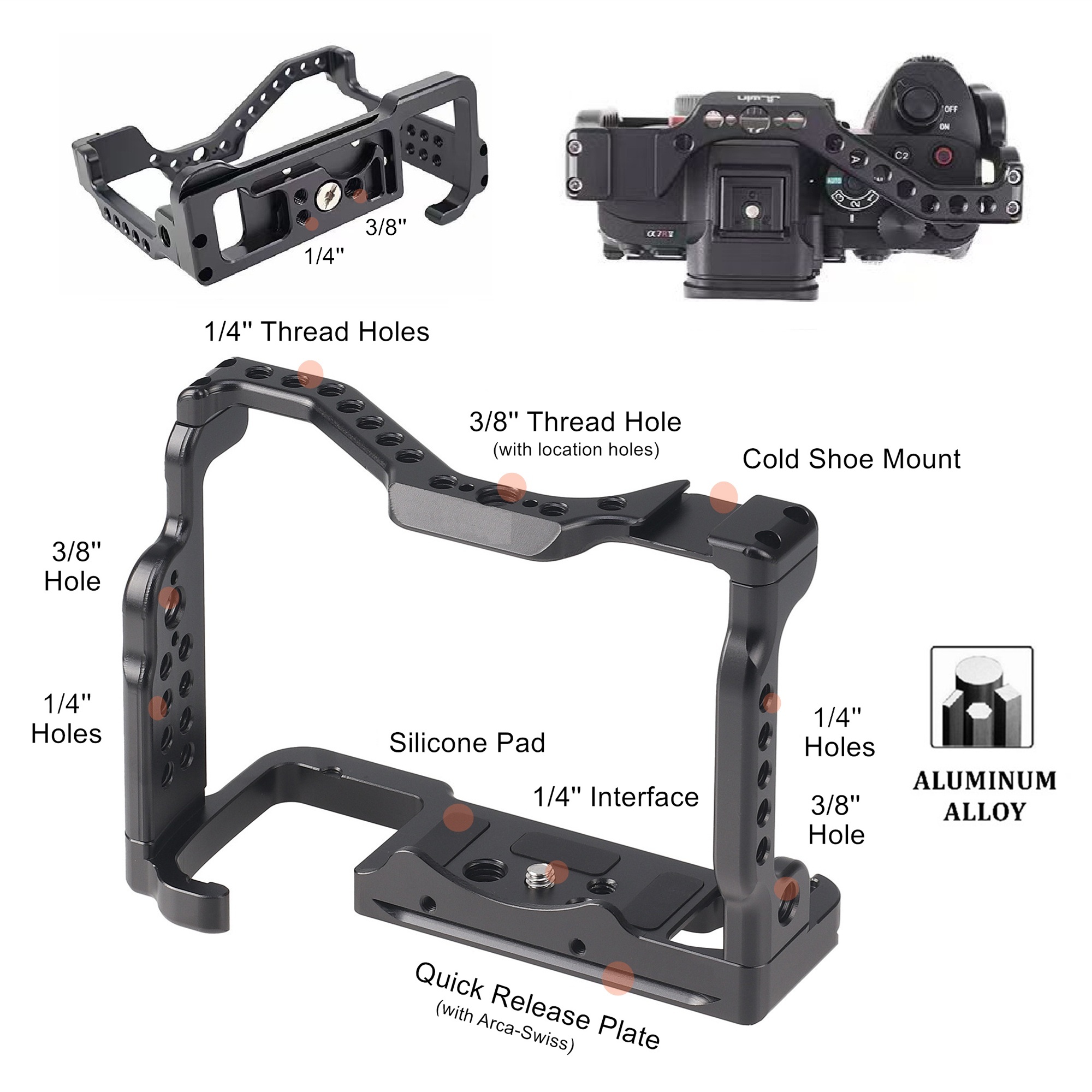 Sony Alpha 7RV A7R5 A7RV camer - Camera Cage Rig recensie en prijs